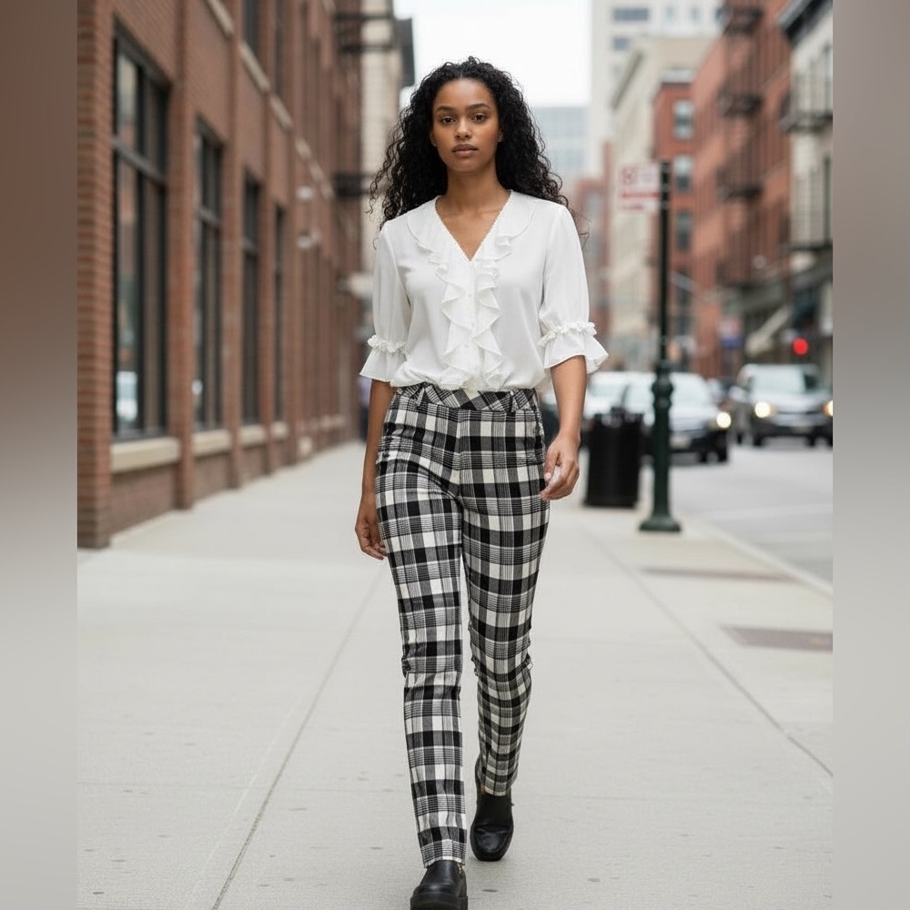 White House Black Market Plaid Pants - Picture 1 of 5